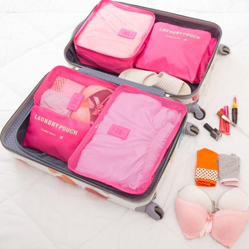 מארז של 6 אירגוניות מעוצבות בגדלים שונים לחופשות וטיולים - SiliCoverstore