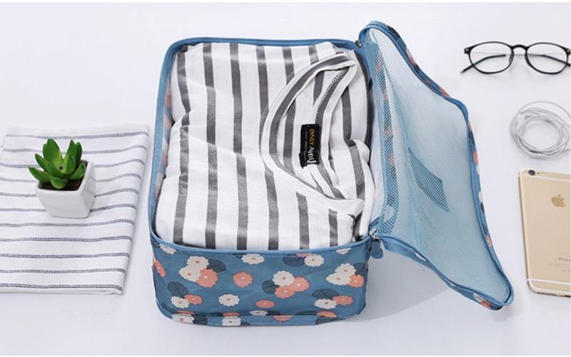 מארז של 6 אירגוניות מעוצבות בגדלים שונים לחופשות וטיולים - SiliCoverstore