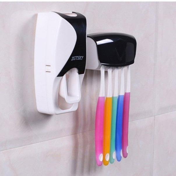 סקוויזר אוטומטי למברשת שיניים+מחזיק 5 מברשות שיניים משפחתי - Smart Shop IL