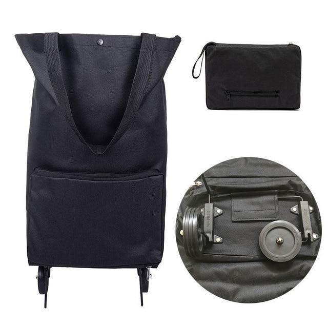 תיק קניות נפתח על גלגלים ומתקפל לגודל של ארנק - Smart Shop IL