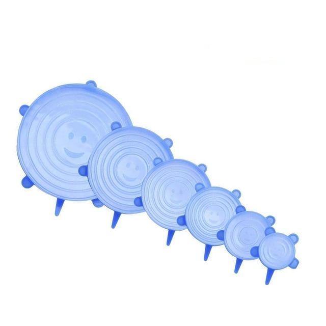 מכסה סיליקון אוניברסלי-מארז של 6 גדלים שונים - Smart Shop IL