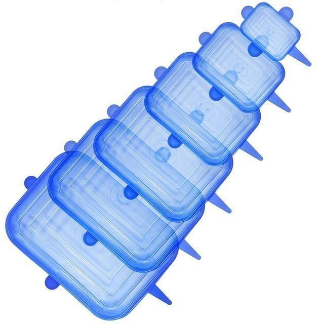 מכסה סיליקון אוניברסלי-מארז של 6 גדלים שונים - Smart Shop IL