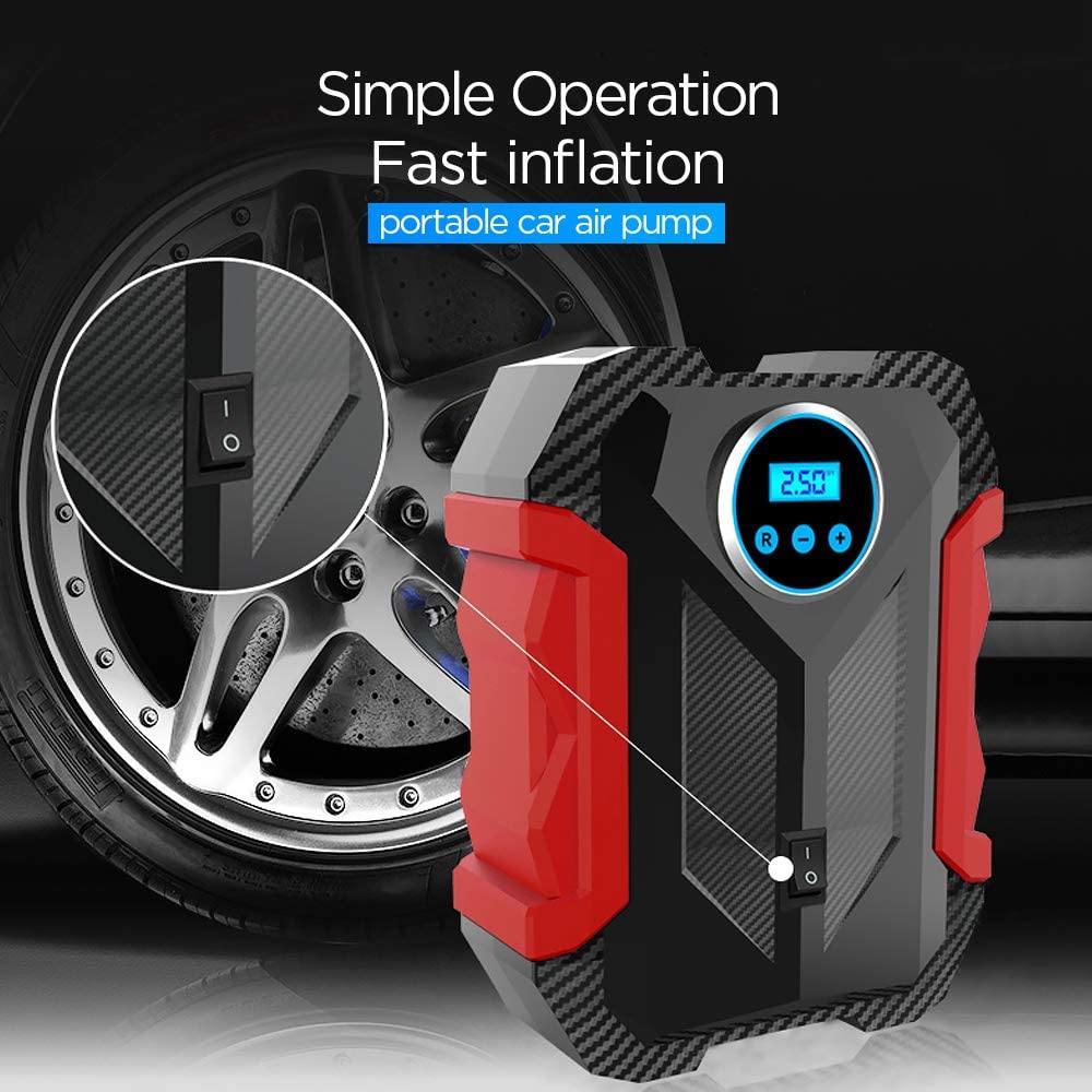 קומפרסור מקצועי לרכב עם צג לד לחיווי עוצמת דחיסת האוויר - Smart Shop IL