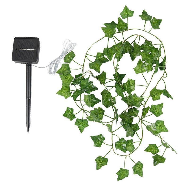 שזירת עלים ומנורות לד סולאריות במיוחד לגינה ולקישוט הסוכה - Smart Shop IL