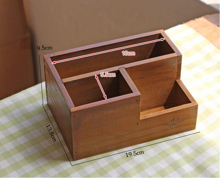 קופסאת אכסון רב תכליתית בסגנון וינטג' מעץ אמיתי - SiliCoverstore